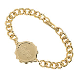 Medical SOS Curb Bracelet Unscrews Gold Plated