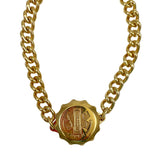 Medical SOS Curb Bracelet Unscrews Gold Plated