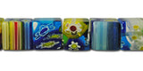 Colorful Millefiori Cube Beads Lamp Work