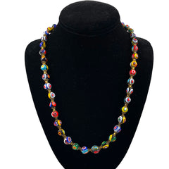 Italian Millefiori Bead Necklace Vintage
