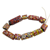 Antique Venetian Millefiori Trade Beads Rust