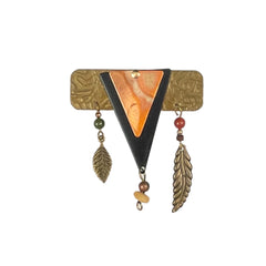Mixed Metal Modern Brooch