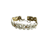 Monet White Lucite Bracelet Vintage