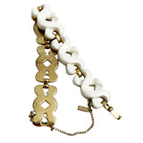 Monet White Lucite Bracelet Vintage