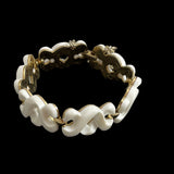 Monet White Lucite Bracelet Vintage