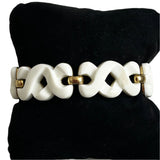 Monet White Lucite Bracelet Vintage