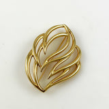 Monet Large Gold Leaf Brooch