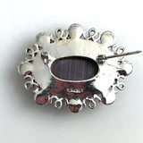 Monet Purple Rhinestone Brooch