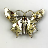 Monet Rhinestone & Enamel Butterfly Brooch