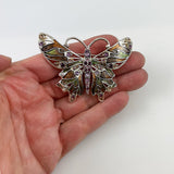 Monet Rhinestone & Enamel Butterfly Brooch