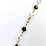 Monet Crystal & Black Bead Necklace Vintage