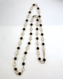 Monet Crystal & Black Bead Necklace
