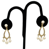 Monet Chandelier Gold Pearl Earrings