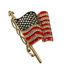 Monet American Flag Brooch United We Stand