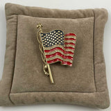 Monet American Flag Brooch United We Stand