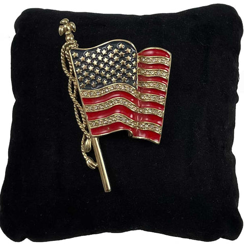 Monet American Flag Brooch United We Stand