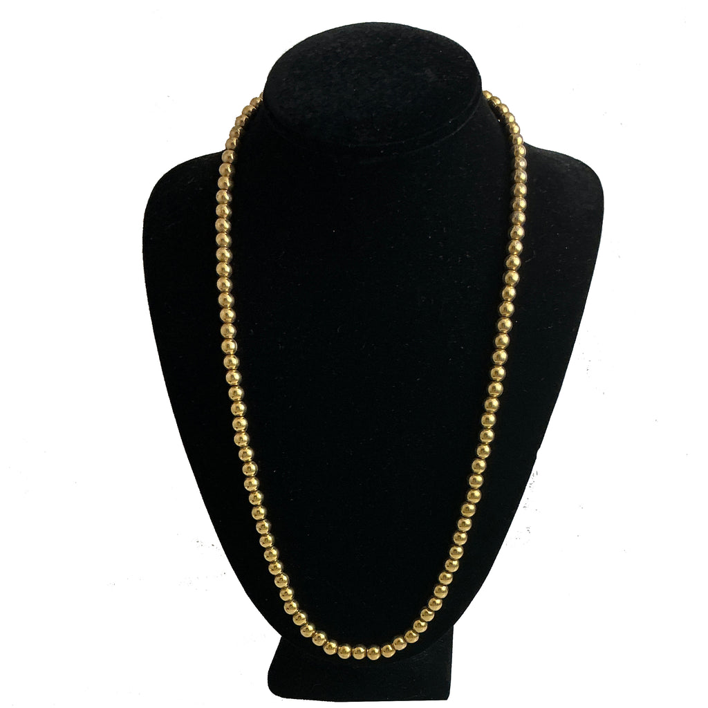 Monet Gold 6.5mm Beaded Vintage Necklace