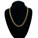 Monet Flat Cuban Gold Chain Necklace