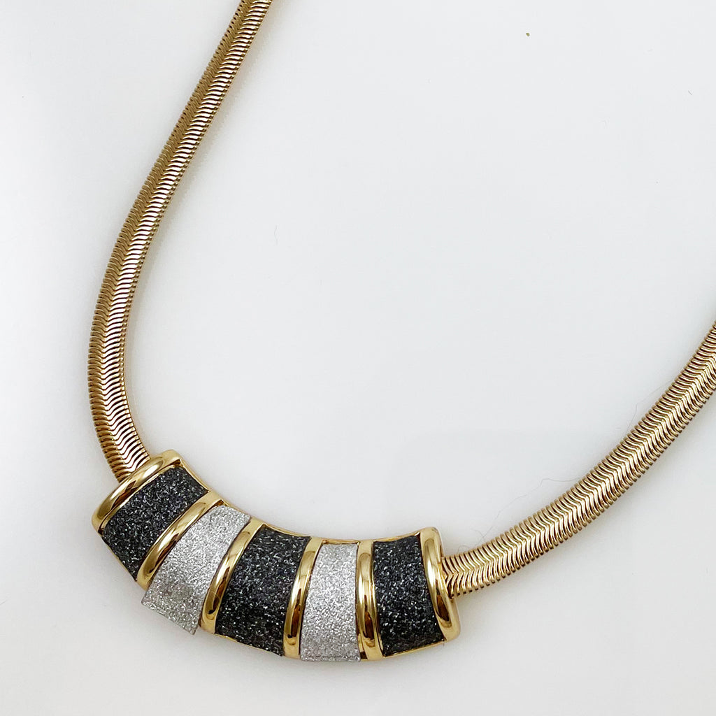 Monet Gold & Silver Flat Snake Necklace 