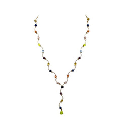 Monet Colorful Gold & Fiber Optic Bead Necklace
