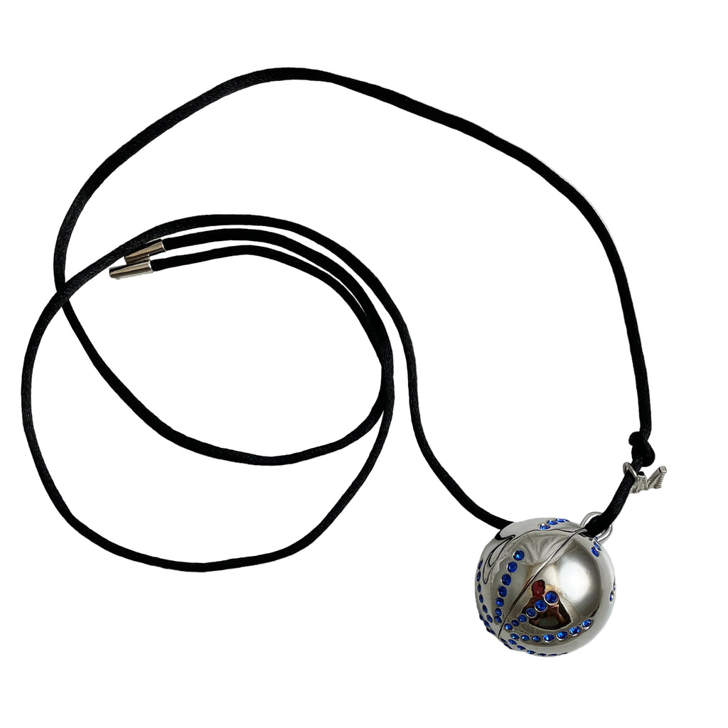 Morrelato Italian Jeweled Crystal Ball Pendant Necklace