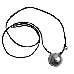 Morrelato Italian Jeweled Crystal Ball Pendant Necklace