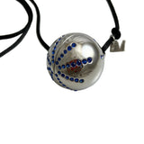 Morrelato Italian Jeweled Crystal Ball Pendant Necklace