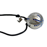 Morrelato Italian Jeweled Crystal Ball Pendant Necklace