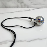 Morrelato Italian Jeweled Crystal Ball Pendant Necklace