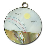Mother of Pearl Rainbow Pendants Vintage