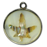 Mother of Pearl Leaf Pendants Vintage