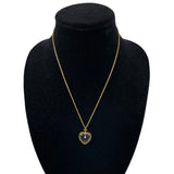Gold Heart Mustard Seed Necklace Vintage