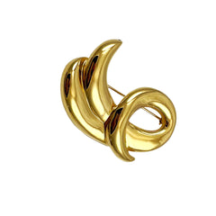 Napier Gold Ribbon Brooch Vintage