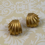 Napier Gold Pierced Earrings Vintage