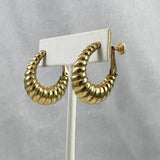 Napier Gold Shrimp Earrings Vintage