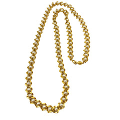 Napier Gold & Caged Faux Pearl Necklace Vintage
