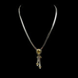 Napier Silver & Gold  Herringbone Necklace Vintage