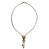 Napier Silver & Gold  Herringbone Necklace Vintage