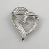 Napier Silver Heart Brooch Vintage
