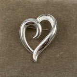 Napier Silver Heart Brooch Vintage