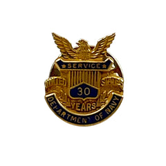 Navy 30 Year Service 10K Gold Pin
