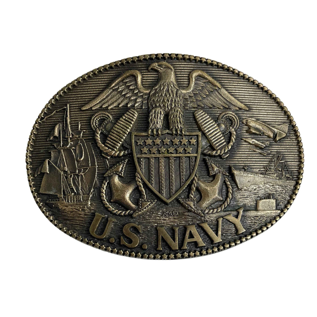 U.S Navy Seal Commemorative Brass Belt Buckle by Award Design Medals