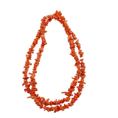 Italian Orange Coral Chip Strands - Natural