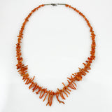 Native American Orange Branch Coral Necklace