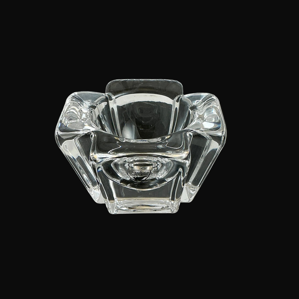 Orrefors Sweden MAX Crystal Votive Tealight Candle Holder Anna Ehrner