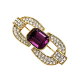 Amethyst Rhinestone Brooch by Parklane