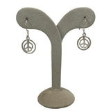 Sterling Silver Peace Sign Earrings  Vintage