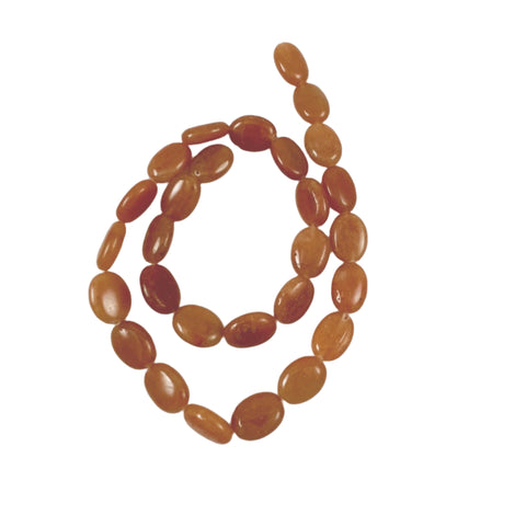 Red Aventurine Oval Beads 14mm