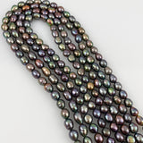 Peacock Freshwater Pearl Beads 7 x 9mm
