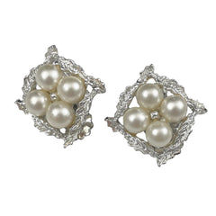 VIntage Pearl Clip On Earrings